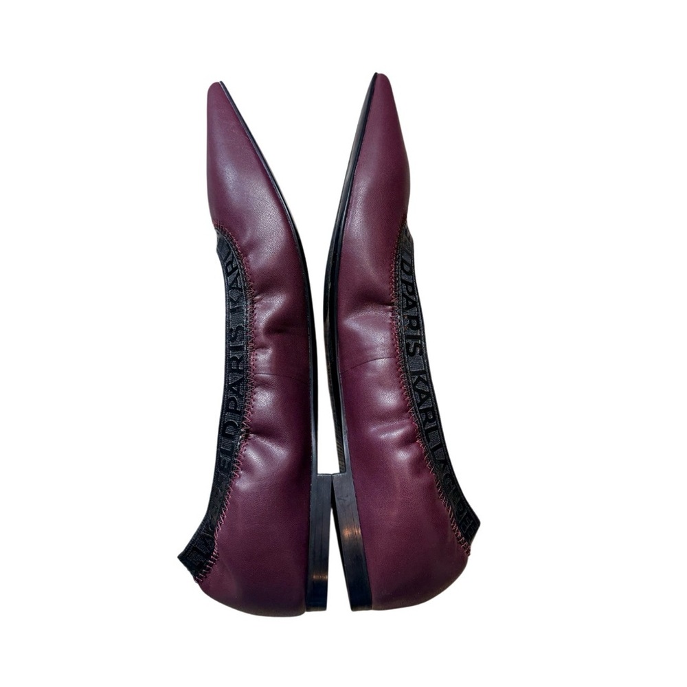 Karl Lagerfeld Paris Women's Burgundy Vinette Ballet Flat - Picture 5 of 6